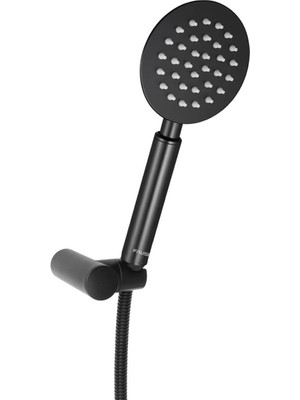 Mafsallı El Duş Takımı, Çelik Başlık, Siyah, Dayanıklı ve Şık Tasarım