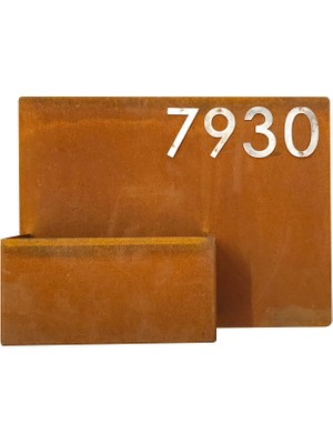 Corten Numaralı Modern Saksı