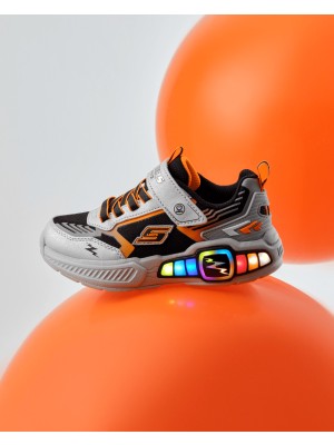 Skechers Light Storm 3 Büyük Erkek Çocuk Gri Işıklı Spor Ayakkabı 400151L Slbk