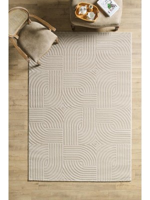 Red Halı Motifli Bej Modern Yumuşak Polipropilen Jüt Halı Salon Oturma Odası Yolluk Mutfak Koridor Halısı