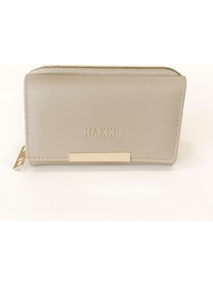 Küçük Çıtçıtlı Fermuarlı Hakke Baskılı Cüzdan