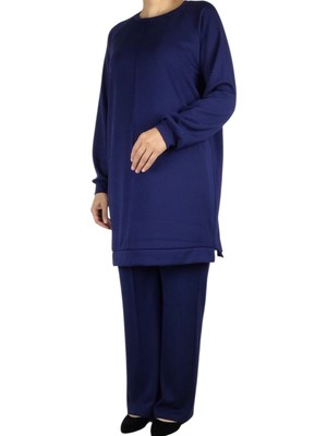 Ece Giyim Kadın Tunik Önü Dikişli Altı Bantlı Pantolon Beli Lastikli Önü Dikişli Ikili Takım