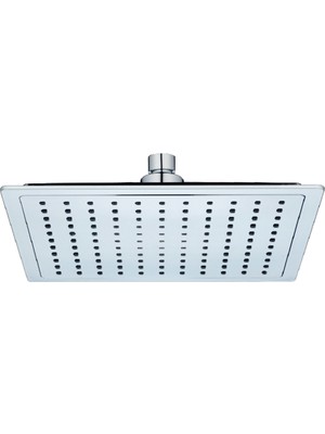 Ince Kare Çam Banyo Tepe Duş Seti Krom Paslanmaz Güçlü ve Şık Tasarım