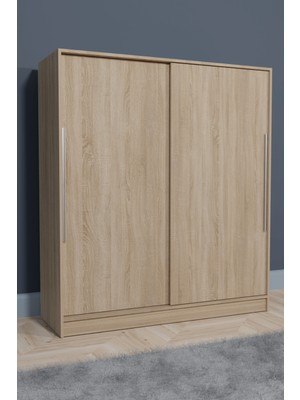 AE-4001 Zambak Sürgülü Dolap Çok Raflı Çekmeceli Askılı Sonomo Kasa (Sonomo-Sonomo Kapaklı) Gardırop