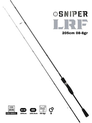 Fujin Sniper LRF Kamışı 205 cm 08-8 gr Ultra Hafif ve Hassas Yapı ile Konforlu Kullanım