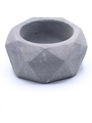 Elmas Beton Saksı 05 Gri