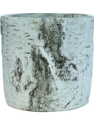 Huş Saksı Küçük Boy Gri