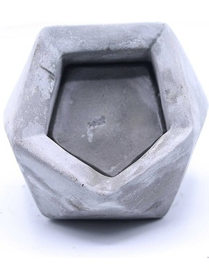 Elmas Beton Saksı 2 Gri