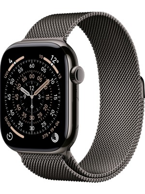 Apple Watch Series 11 Gps + Cellular, 42 mm arduvaz Titanyum kasa ve Arduvaz Milano loop