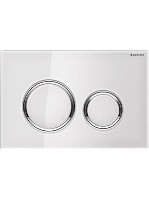 Geberit Sigma 21 115.884.SI.1 Çift Kademeli Kumanda Paneli, Beyaz Cam