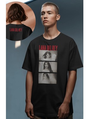 Fuddy Moda Unisex Yazılı Lana Del Rey Ense Baskılı T-Shirt