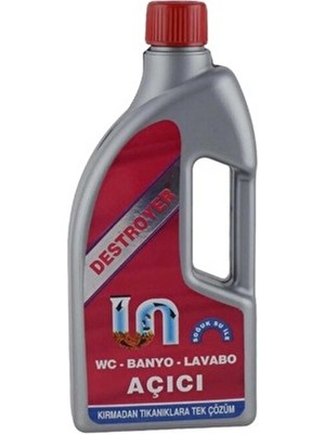 Destroyer Lavabo Açıcı 500 ml Organik Atıkları Etkili Şekilde Temizleyen Güçlü Formül