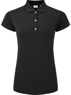 Footjoy Cap Sleeve Lisle Kadın Golf T-Shirt 34198 Siyah