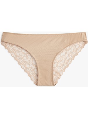 Dantel Detaylı Rahat Kalıp Brazilian Külot