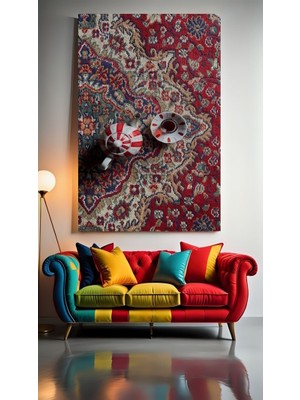 Özkacar Group Demlik ve Çay V1 Ev Duvar Salon Güzellik Salonu Ofis Dükkan Dekarasyon Kanvas Tablo