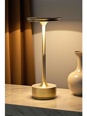 Toronto Dekoratif Şarjlı LED Dokunmatik & Dimmer Ayarlı Masa Lambası (3 Işık Modu)