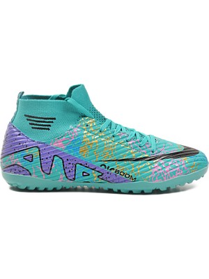 Turkuaz Mor Çoraplı Erkek Halı Saha Ayakkabısı Air 565 M