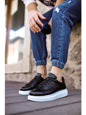 Estrella Premium Erkek Sneaker Siyah Beyaz