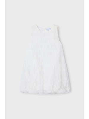 Mayoral Kolu Fiyonklu Elbise - Krem