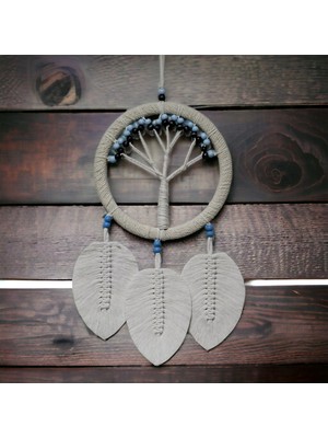 Rüya Kovan Hayat Ağacı Dream Catcher Ekru