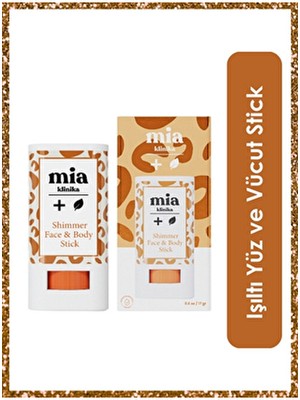 Mia Klinika 17 ml Işıltılı Yüz ve Vücut Stick Tüm Cilt Tipleri İçin Pratik Işıltı Verici