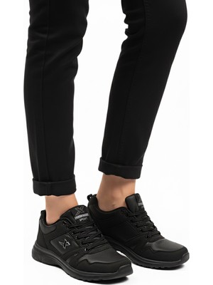 Siyah Hafif Esnek Unisex Spor Ayakkabı Xstep 020-CILT G