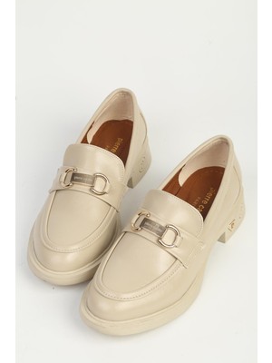 Krem Kadın Loafer PC-55284