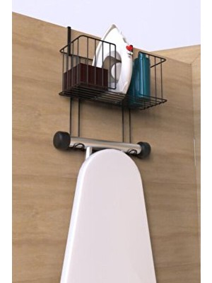 Ütü Düzenleyici Ütü Masası Tutacağı Ütü Sepeti Çamaşır Odası Organizer Banyo Duvar Askısı