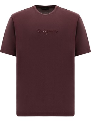 Abdullah Kiğılı Bisiklet Yaka Slim Fit Dar Kesim Nakışlı T-shirt