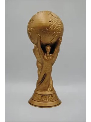Veeggo Fifa Dünya Kupası 15 cm Detaylı Tasarımları Olan Altın Renkli Özel Tasarım Kupası