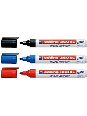 360XL Beyaz Tahta Kalemi 3'lü Set ( 1 Mavi+ 1 Siyah +1 Kırmızı )