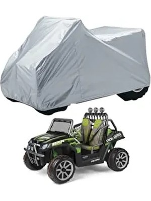 CoverPlus Su Geçirmez Gri Oyuncak Akülü Araba Brandası Büyük Boy 140x80x80 Uyumlu Koruma