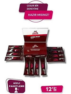 LİBİDOS Libidos 12 Adet Geciktirici Sertleştirici Bitkisel Macun 10 gr Erkek ve Kadın İçin Özel Formül