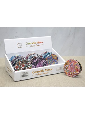 Taşlı El Aynası Yuvarlak Ince Model 2