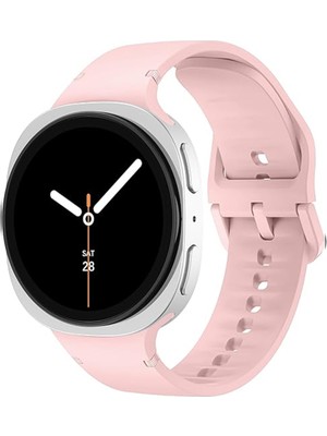 Samsung Galaxy Watch 8 44MM 40MM Ile Uyumlu Metal Tokalı Purelux Soft Silikon Kordon