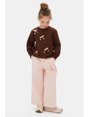 Fiyonklu Kız Pantolon - Pembe