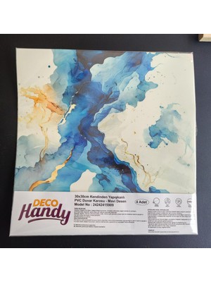 Decohandy 30X30 cm Pvc Duvar Karosu 4'lü Paket - Desen