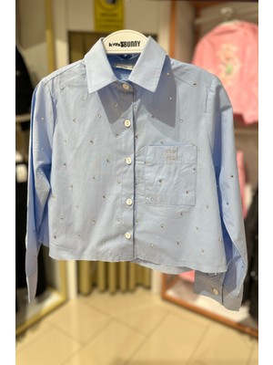 Jena Moi Noi Kız Gömlek - Mavi