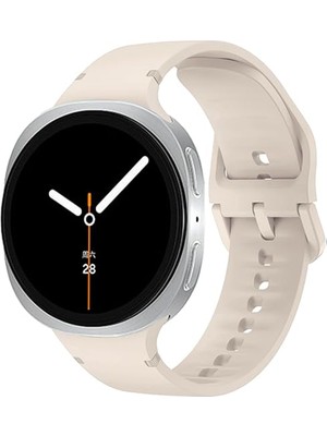 Samsung Galaxy Watch 8 44MM 40MM Ile Uyumlu Metal Tokalı Purelux Soft Silikon Kordon