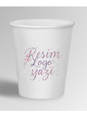 Kişiye Özel Logo Baskılı Karton Bardak 1000 Adet