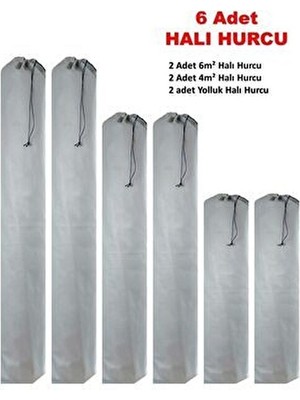 Halı Hurcu 6 Adet Birinci Sınıf Tela Kumaş Bağcıklı Halı Hurcu