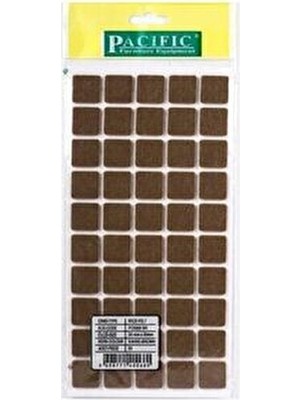 Pasifik Yapışkanlı Kahve Renkli Keçe Mobilya Sandalye Masa Parke Zemin Koruyucu 20*20