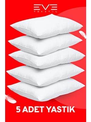 5 Adet Micro Silikon Elyaf Nonwoven Yıkanabilir Antialerjik Ev ve Hotel Yastık 50X70CM 700 gr