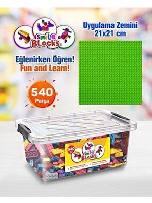 p parti oyunevi Smile Blocks 540 Parça Eğlenceli Tasarımlı Mikro Blok Kutulu Renkli Oyun Seti 3+ Yaş İçin