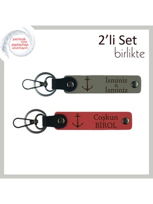 Gemi Temalı Mezuniyet Hediyesi, Denizcilik Öğrencilerine Anlamlı Deri Anahtarlık, Kül Gri-Nar Çiçeği