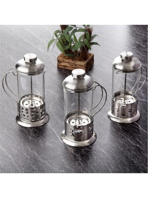 Çelik Kulplu Cam French Press - 350 ml