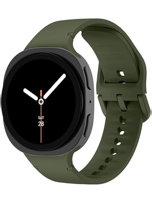 Samsung Galaxy Watch 8 44MM 40MM Ile Uyumlu Metal Tokalı Purelux Soft Silikon Kordon