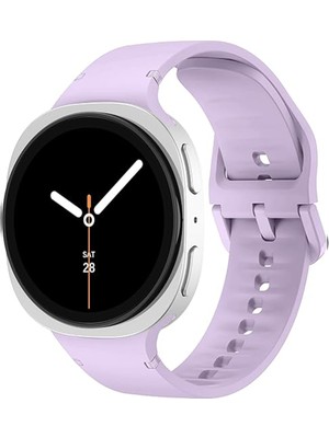 Samsung Galaxy Watch 8 44MM 40MM Ile Uyumlu Metal Tokalı Purelux Soft Silikon Kordon