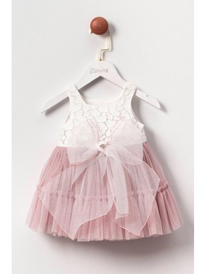 Cumino Cherry Kız Elbise - Pudra