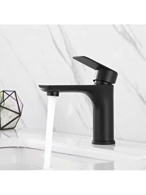 Siyah Lavabo Bataryası Pirinç Döküm Lavabo Musluğu
